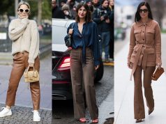 como combinar pantalones marrones mujer