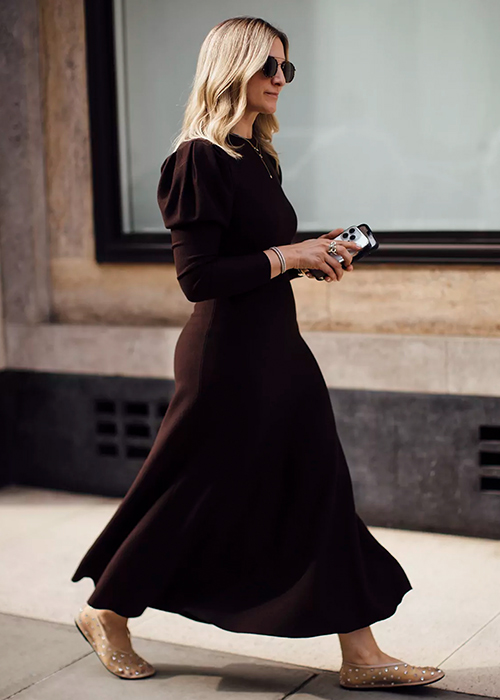 vestido marrón oscuro Mango vestido marrón oscuro Mango