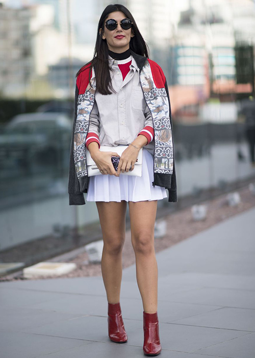 como combinar faldas blancas