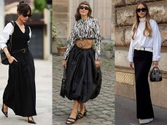 faldas largas negras outfit
