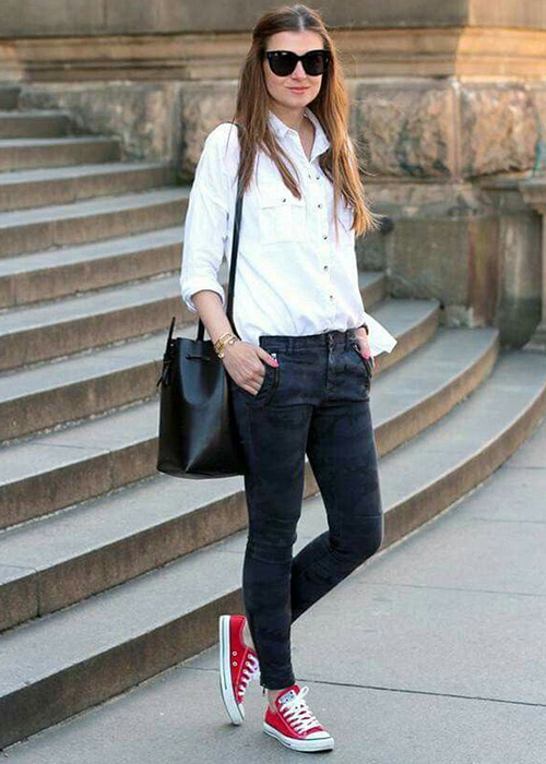 zapatillas converse rojas mujer