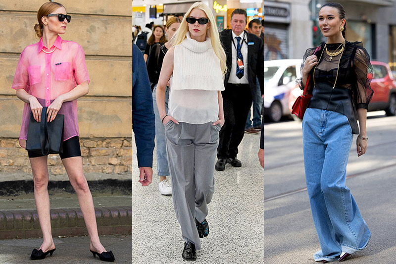 looks con camiseta transparente mujer