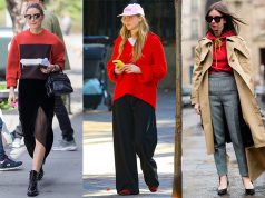 sudadera roja looks casuales