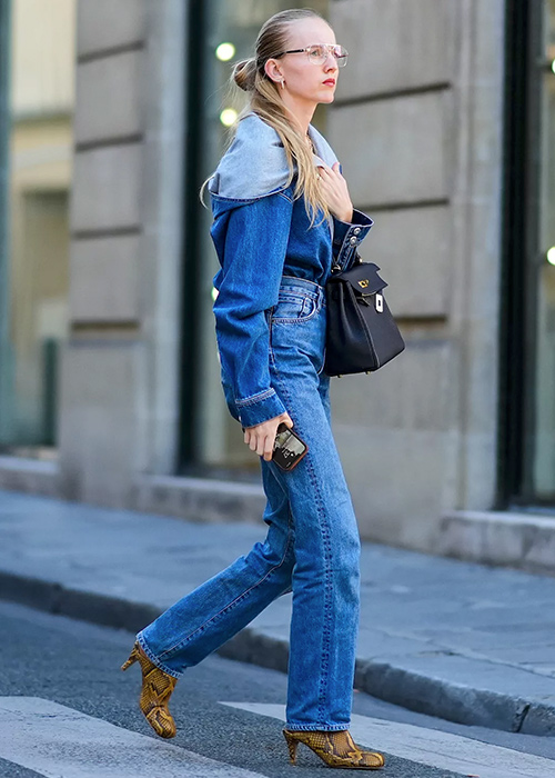 Look vaqueros rectos