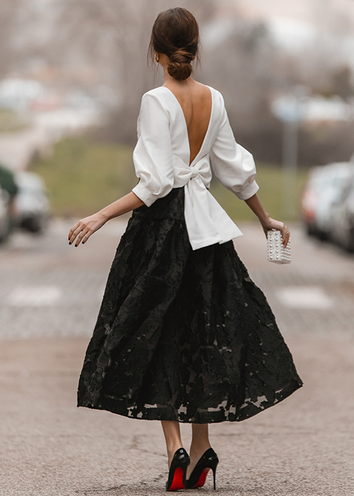 falda encaje invitada