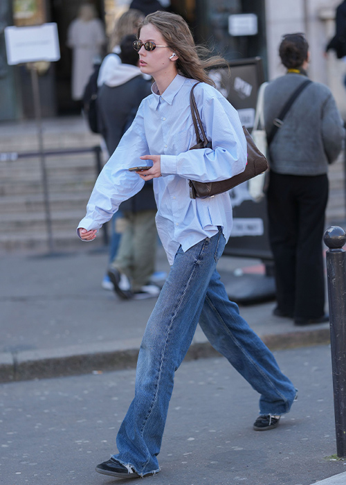 look jeans tiro medio