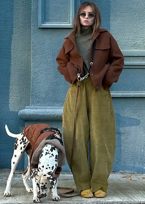 pantalón globo mujer