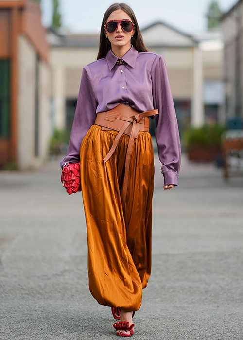 pantalones balloon tiro alto