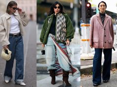 outfits elegantes con vaqueros wide leg