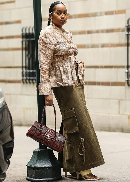 street style falda cargo