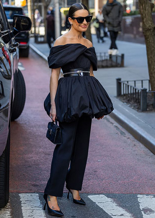 looks elegantes con falda globo looks elegantes con falda globo