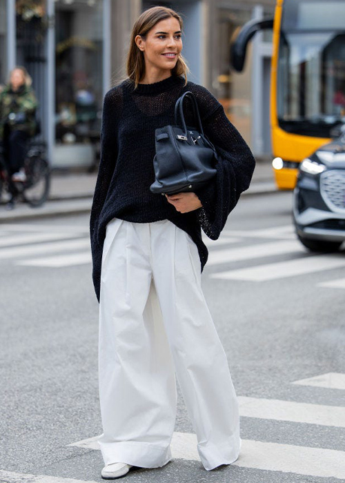 pantalón de pinzas ancho mujer pantalón de pinzas ancho mujer